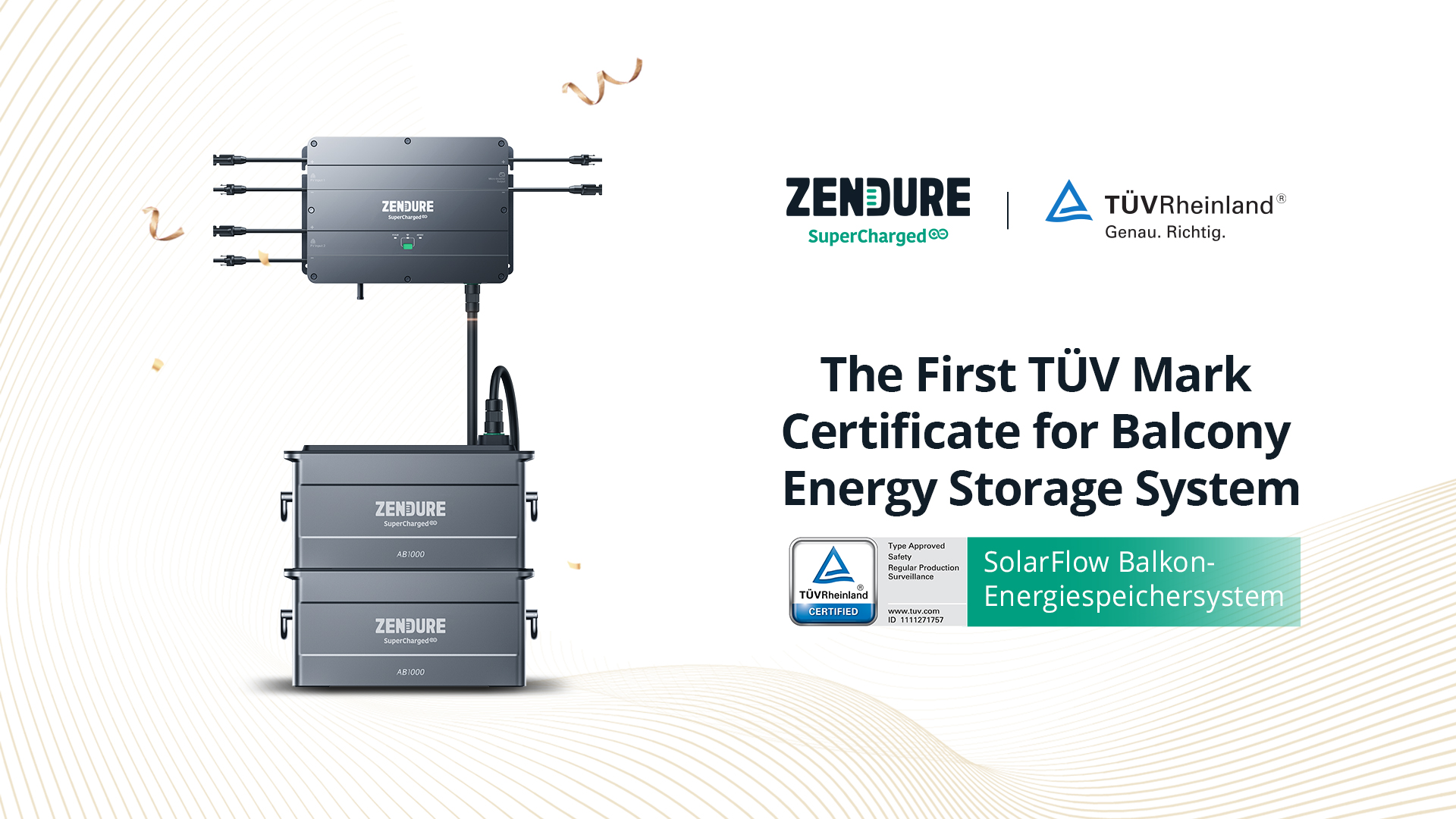 Zendure's SolarFlow Achieves The First TÜV Mark for Balcony Energy Storage Systems