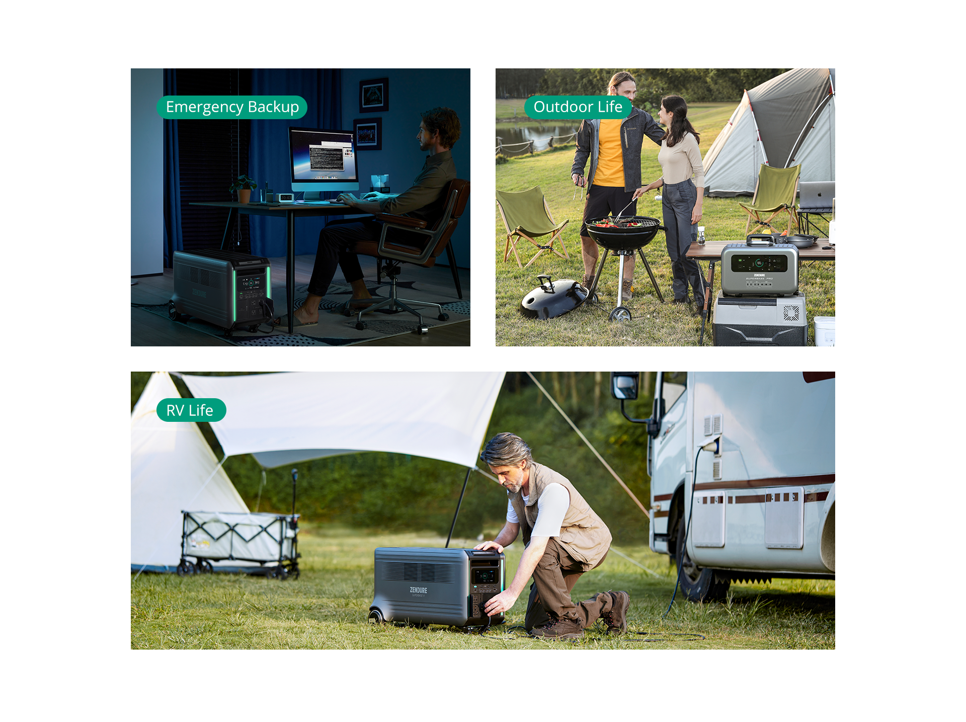 camping with zendure solar generator