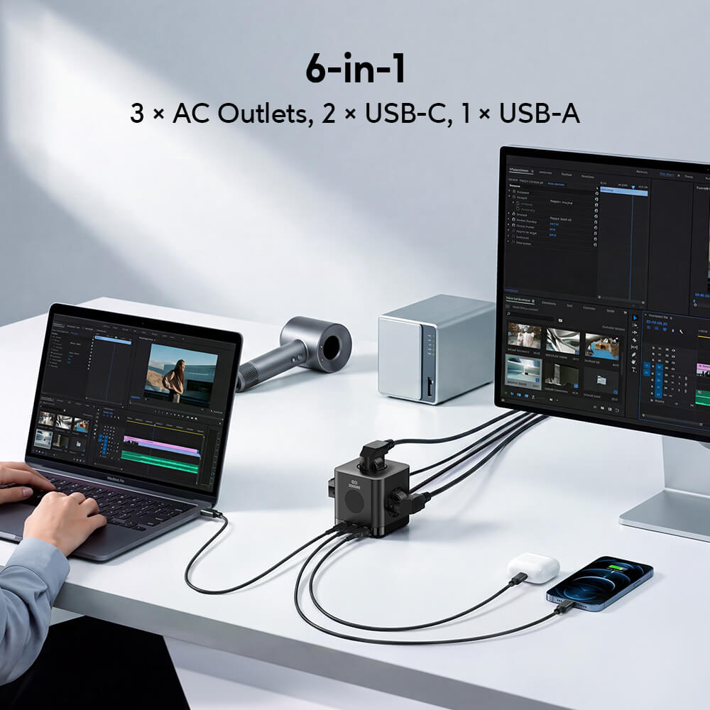 Zendure 6-in-1 Power Strip Cube